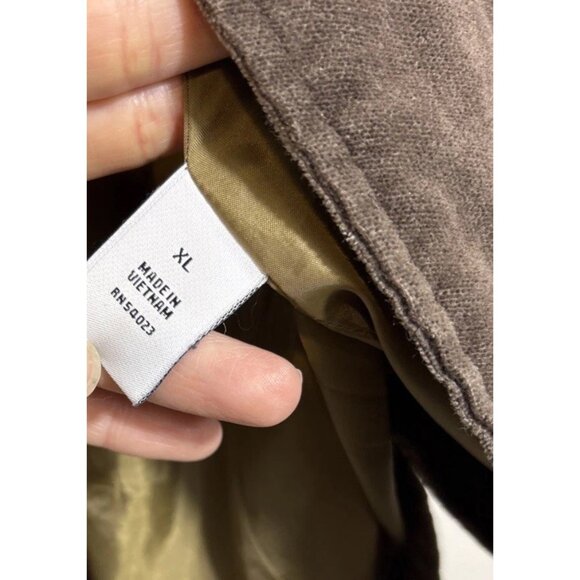 Gap Men XL Brown Suede Cotton Academia Y2K VTG Preppy 2-Button Blazer Grandpa - Picture 10 of 13